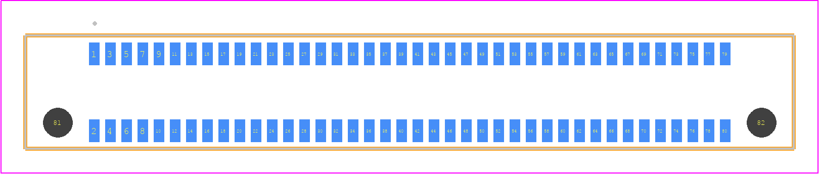 ERM8-040-08.0-L-DV - SAMTEC PCB footprint - Other - Other - ERM8-040-YYYY-XXX-DV