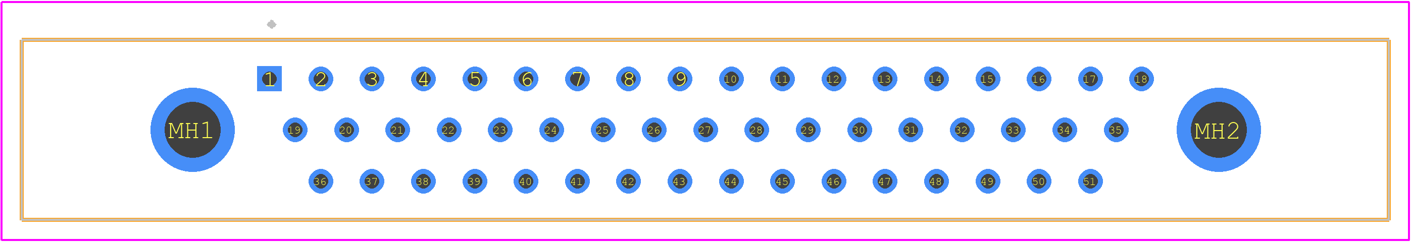MDM-51SBS - ITT CANNON PCB footprint - Other - Other - MDM-51SBS-4