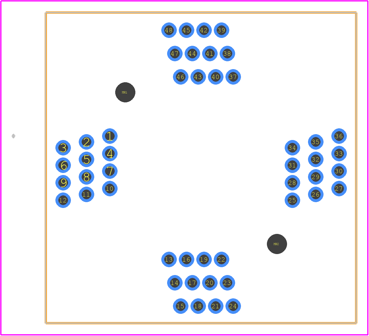 IC234-0484-039N - Yamaichi PCB footprint - Other - Other - IC234-0484-039N-2