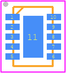 MAX17532ATB+ - Analog Devices PCB footprint - Small Outline No-lead - Small Outline No-lead - 10-Pin TDFN