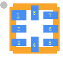 NLX2G08MUTCG - onsemi PCB footprint - Other - Other - UQFN-MU  Case 523AN-O