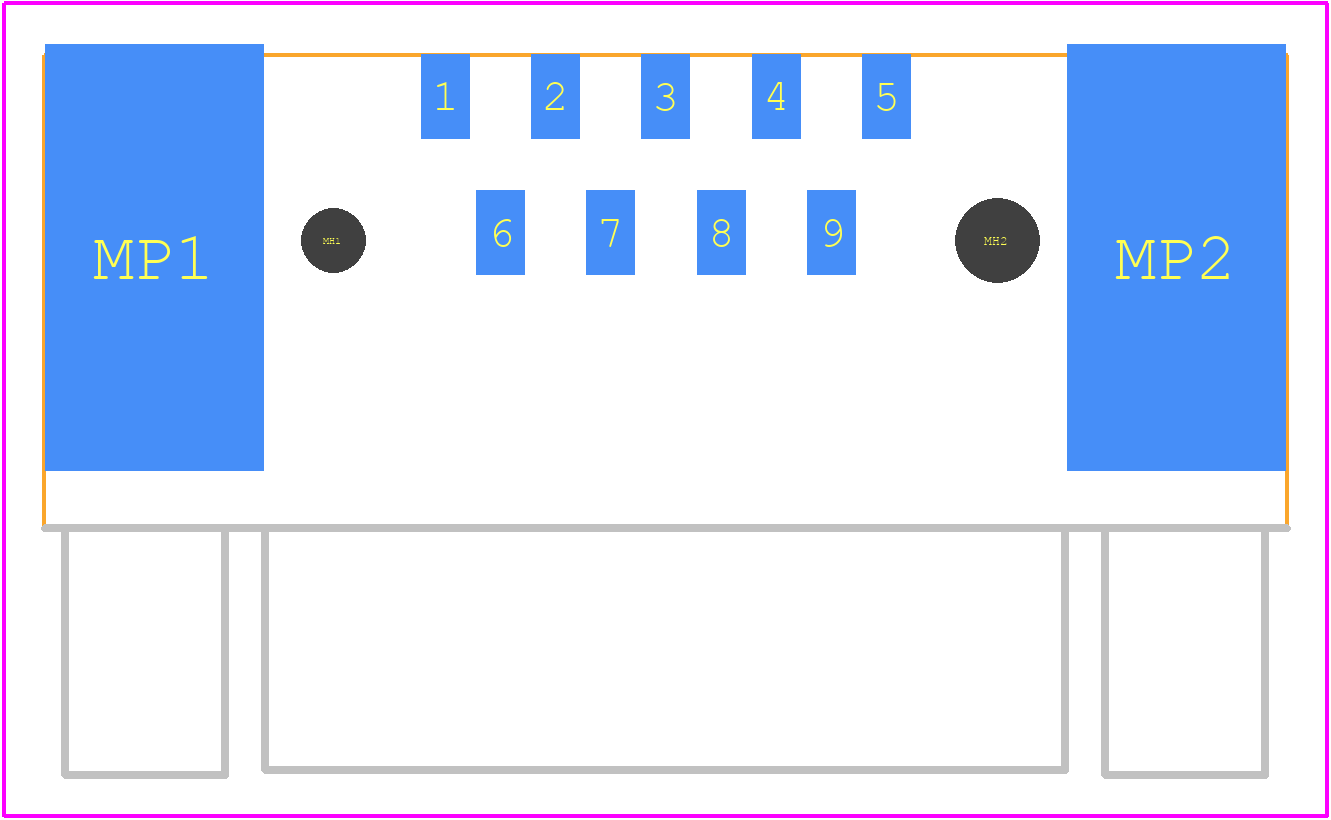 09551666822741 - HARTING PCB footprint - Other - Other - 09551666822741
