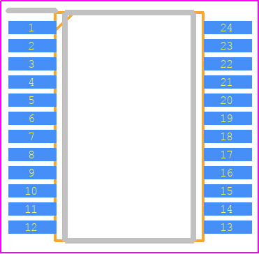 IR2114SSPBF - Infineon PCB footprint - Small Outline Packages - Small Outline Packages - SSOP-24