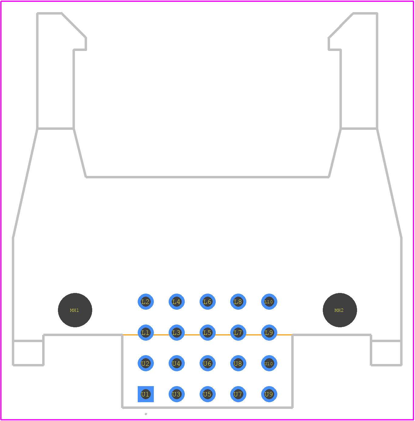 XG4A-1039-A - OMRON Electronics PCB footprint - Other - Other - XG4A-1039-A