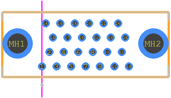 NK-2H2-025-235-TH00 - Molex PCB footprint - Other - Other - NK-2H2-025-235-TH00-2