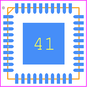 CYRF69103-40LFXC - Infineon PCB footprint - Quad Flat No-Lead - Quad Flat No-Lead - 40-pin QFN (6 × 6 × 1.0 mm) LF40A/LY40A (3.50 × 3.50 mm)