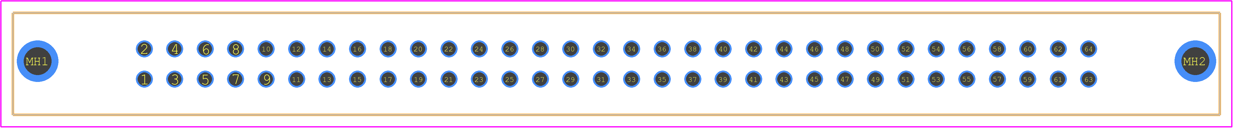 HIF3BA-64P-2.54WA - Hirose PCB footprint - Other - Other - HIF3BA-64P-2.54WA-1