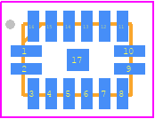 testQFP16 - Bloggs Bits PCB footprint - Quad Flat No-Lead - Quad Flat No-Lead - TESTQFP17-2