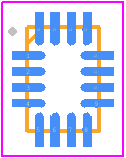 DG2788ADN-T1-GE4 - Vishay PCB footprint - Quad Flat No-Lead - Quad Flat No-Lead - Thin miniQFN16