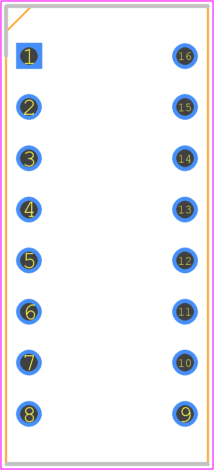 206-214 - CTS PCB footprint - Dual-In-Line Sockets - Dual-In-Line Sockets - 206-124S