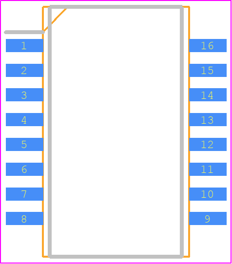 ADUM263N1BRIZ - Analog Devices PCB footprint - Small Outline Packages - Small Outline Packages - (RI-16-2)