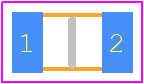 MF-PSHT010X-2 - Bourns PCB footprint - Fuses Chip - Fuses Chip - 2.3mm x 1.5mm x 0.8mm