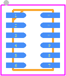 STM6600AS24DM6F - STMicroelectronics PCB footprint - Small Outline No-lead - Small Outline No-lead - TDFN12 (2 x 3 mm)