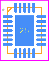 SE2431L-R - Skyworks PCB footprint - Quad Flat No-Lead - Quad Flat No-Lead - SE2431L-R