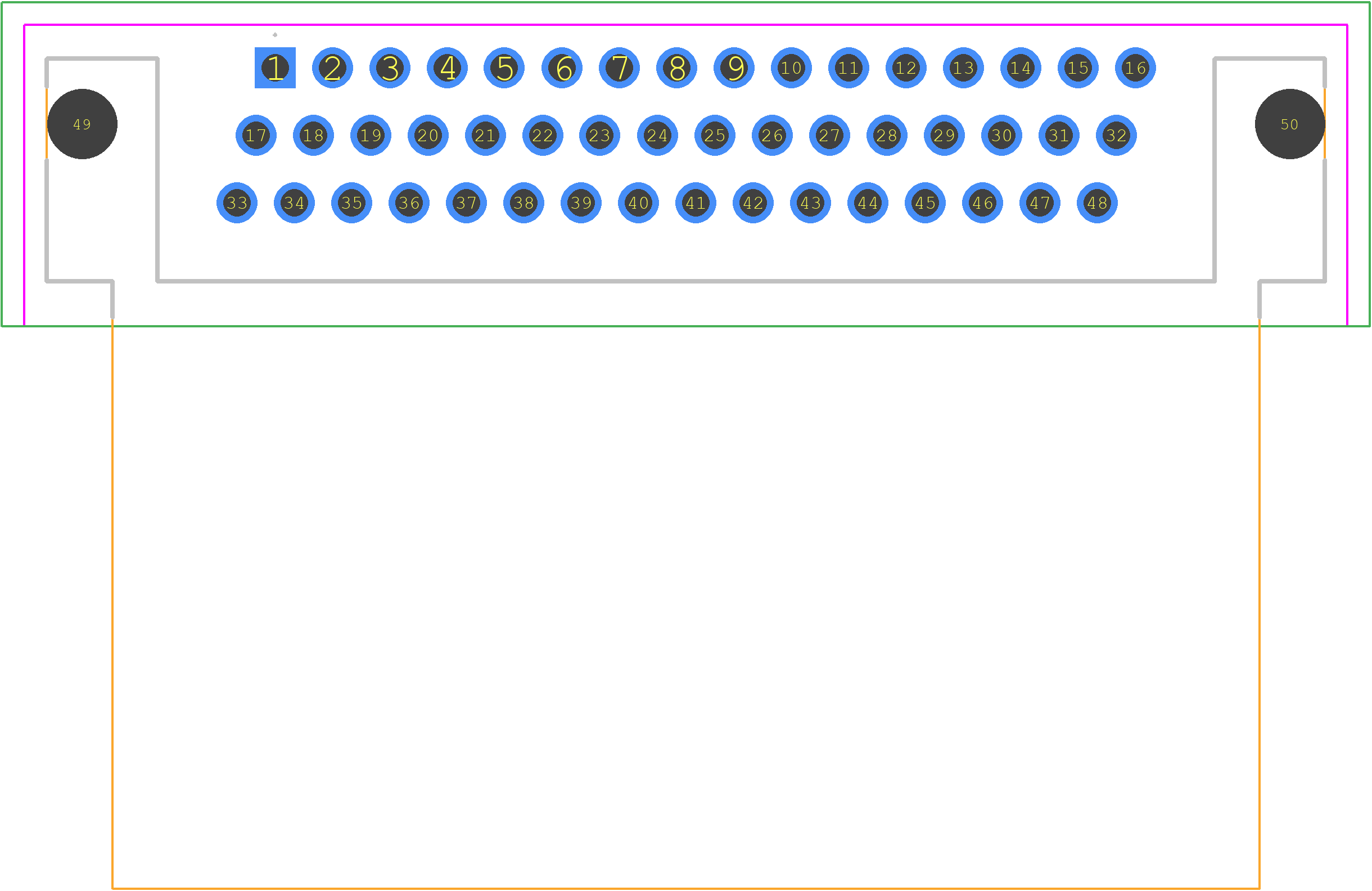 S48B-ZROK-2A-R - JST (JAPAN SOLDERLESS TERMINALS) PCB footprint - Other - Other - S48B-ZROK-2A-R-3