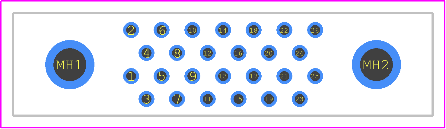 HIF6-26PA-1.27DSA(71) - Hirose PCB footprint - Other - Other - HIF6-26PA-1.27DSA(71)-1