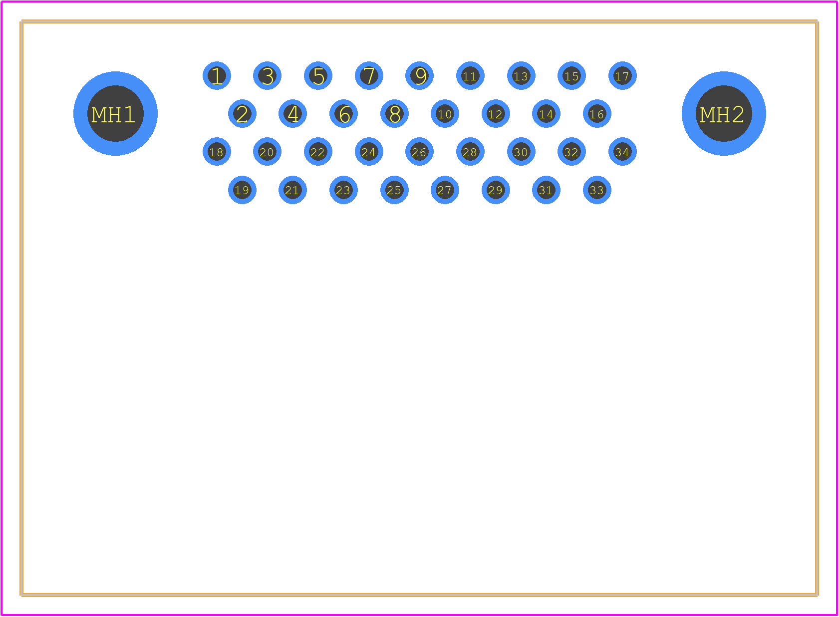 HIF6-34PA-1.27DS(71) - Hirose PCB footprint - Other - Other - HIF6-34PA-1.27DS(71)-3