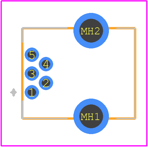 1734510-1 - TE Connectivity PCB footprint - Other - Other - 1734510-1-2