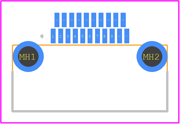NK-2D2-021-225-TH00 - Molex PCB footprint - Other - Other - NK-2D2-021-225-TH00-2