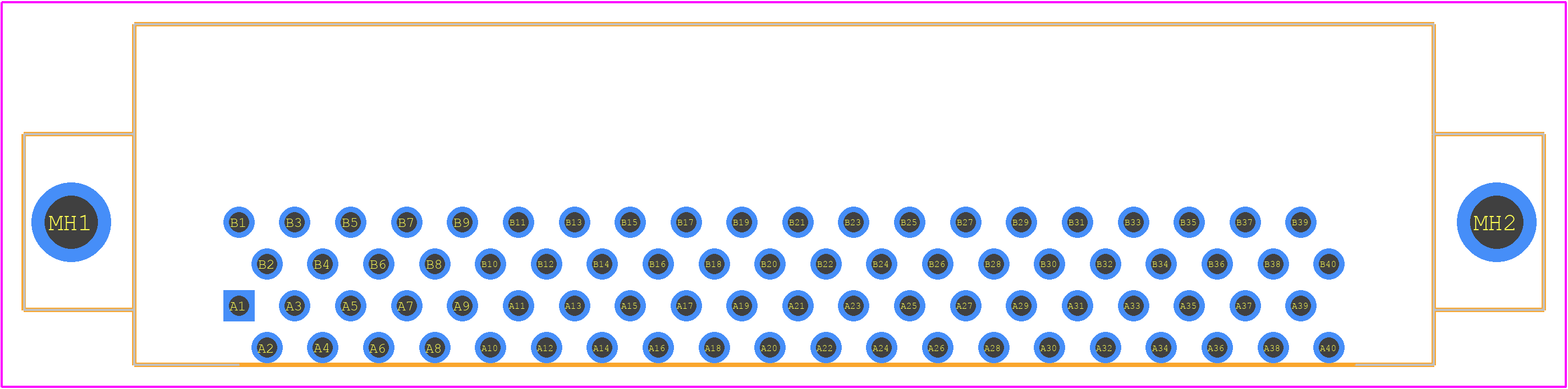 HIF6B-80PA-1.27DS(71) - Hirose PCB footprint - Other - Other - HIF6B-80PA-1.27DS(71)-1