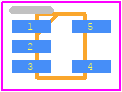 TPD3E001DRLRG4 - Texas Instruments PCB footprint - SOT23 (5-Pin) - SOT23 (5-Pin) - DRL (R-PDSO-N5)_11