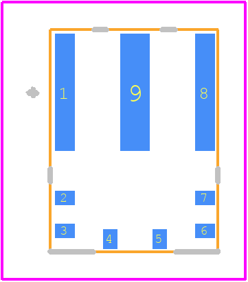 LMG5200MOFR footprint, schematic symbol and 3D model by Texas Instruments