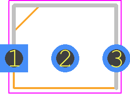 VN2222LL - onsemi PCB footprint - Transistor Outline, Vertical - Transistor Outline, Vertical - TO-92 (T&R)