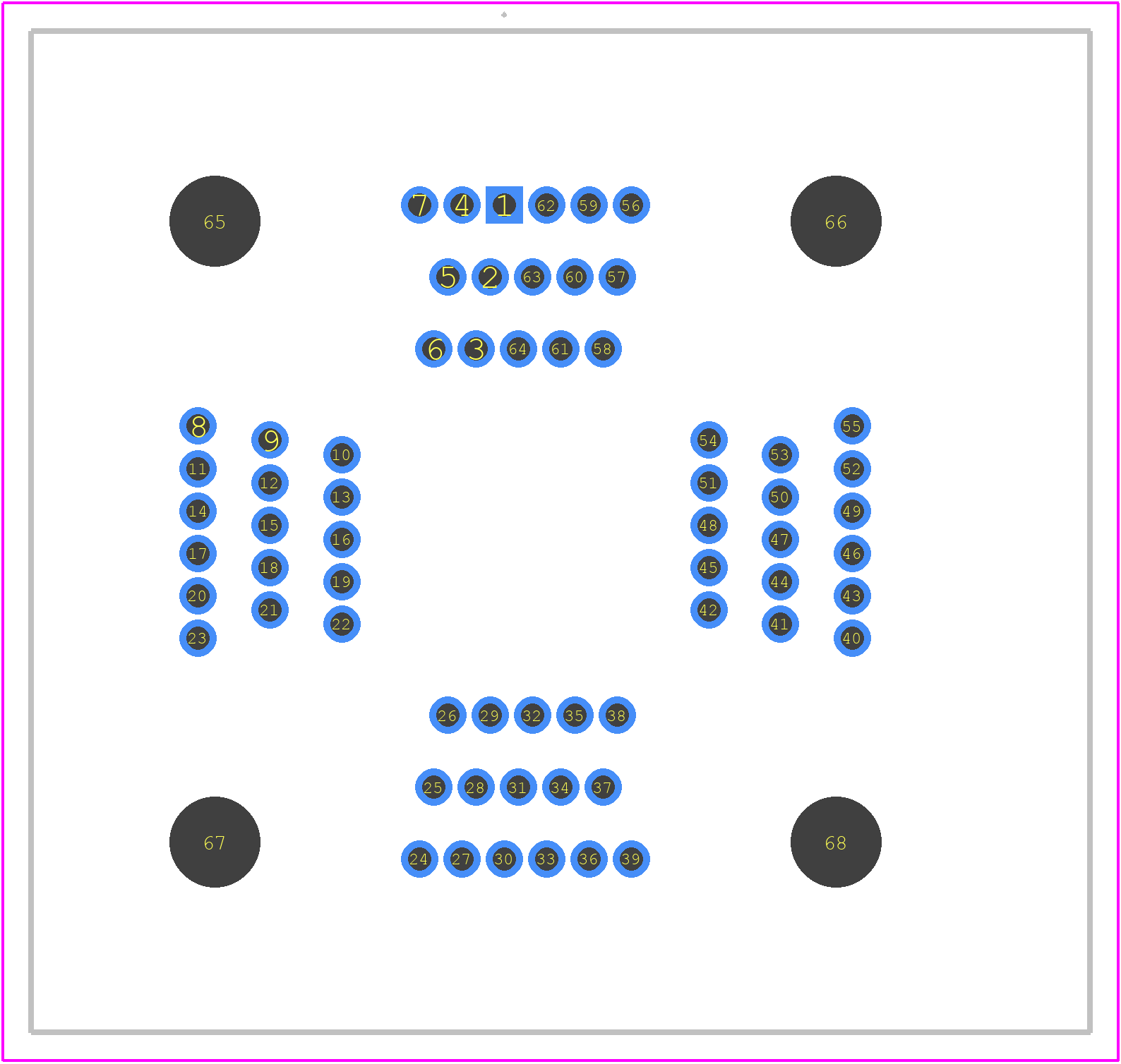 IC51-0644-807 - Yamaichi PCB footprint - Other - Other - IC51-0644-807-2