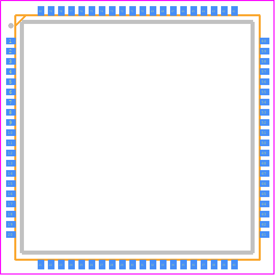 1420891 - Phoenix Contact PCB footprint - Quad Flat Packages - Quad Flat Packages - 80pin-LQFP