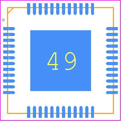 TLE9879QXW40XUMA1 - Infineon PCB footprint - Quad Flat No-Lead - Quad Flat No-Lead - VQFN-48-29