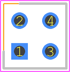 A1-4PA-2.54DSA(71) - Hirose PCB footprint - Header, Vertical - Header, Vertical - A1-4PA-2.54DSA(71)