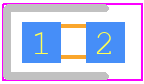 VLMTG1300-GS08 - Vishay PCB footprint - LEDs Chip - LEDs Chip - 1608 (0603)