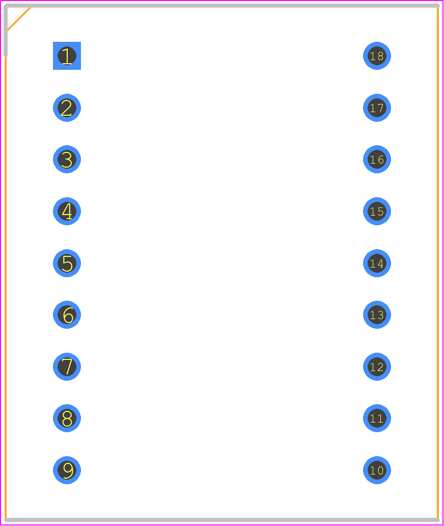 PDA54-11SRWA - Kingbright PCB footprint - Dual-In-Line Sockets - Dual-In-Line Sockets - PDA54-11SRWA