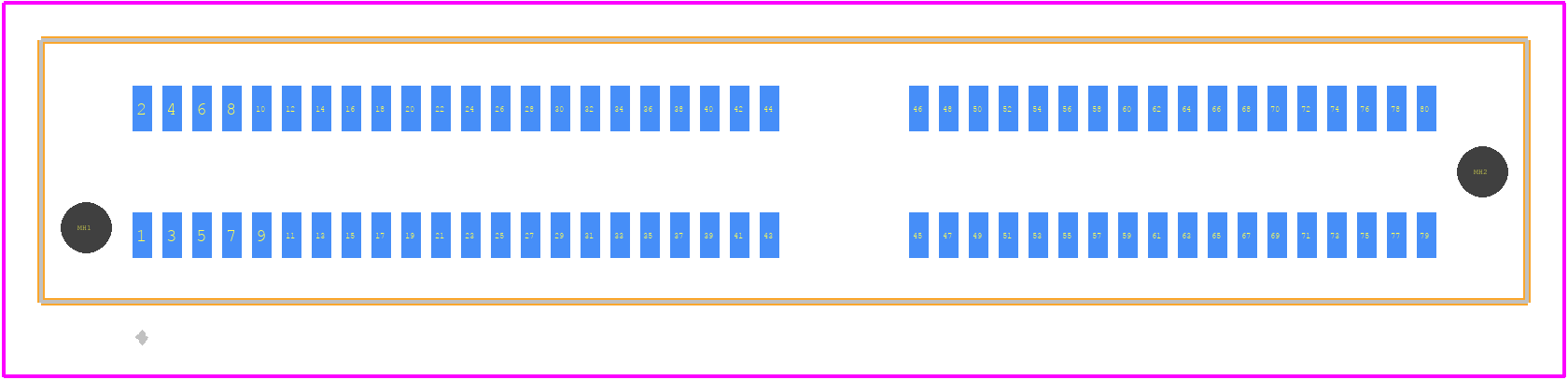 HSEC8-140-01-SM-DV-A - SAMTEC PCB footprint - Other - Other - HSEC8-140-01-L-DV-A-2