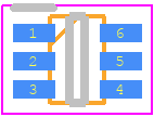 AG203-63G - Qorvo PCB footprint - SOT23 (6-Pin) - SOT23 (6-Pin) - SOT23-6