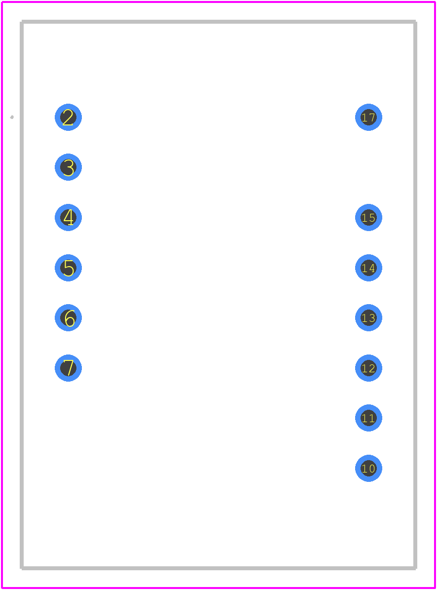 HDSP-3901 - Avago Technologies PCB footprint - Other - Other - 18-DIP
