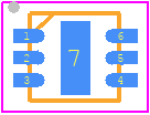 MCP73830T-2AAI/MYY - Microchip PCB footprint - Small Outline No-lead - Small Outline No-lead - 6-Lead Plastic Thin Dual Flat (MY)