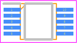 DG2733EDQ-T1-GE3 - Vishay PCB footprint - Small Outline Packages - Small Outline Packages - msop 10 pin