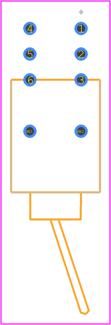 B22JV - NKK Switches PCB footprint - Other - Other - B22JV-4