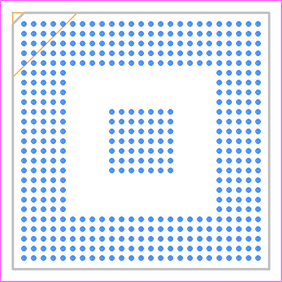 R8A77800BNBGV - Renesas Electronics PCB footprint - BGA - BGA - P-FBGA449-21x21-0.80
