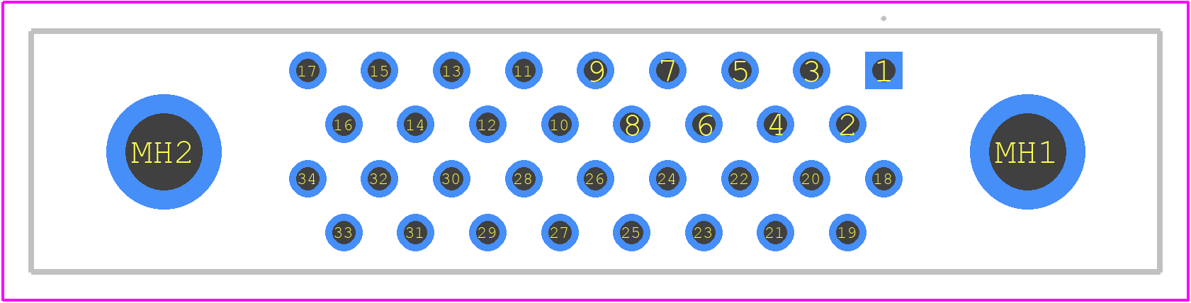 HIF6-34PA-1.27DSA(71) - Hirose PCB footprint - Other - Other - HIF6-34PA-1.27DSA(71)-1