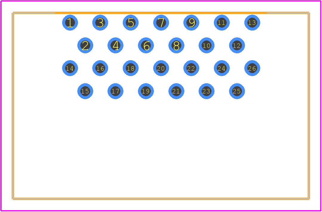 HIF6A-26PA-1.27DS(71) - Hirose PCB footprint - Other - Other - HIF6A-26PA-1.27DS(71)-1