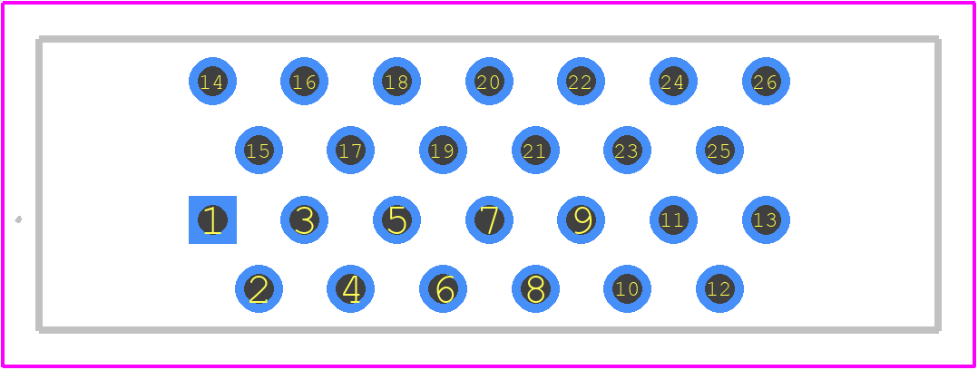 HIF6A-26PA-1.27DSA(71) - Hirose PCB footprint - Other - Other - HIF6A-26PA-1.27DSA(71)-1