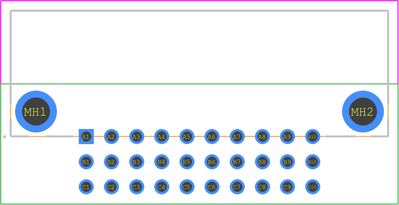 09292306801 - HARTING PCB footprint - Other - Other - 09292306801-2