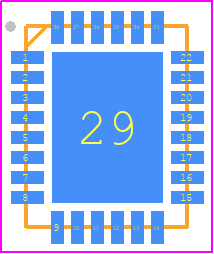 LTC2323CUFD-16#TRPBF - Analog Devices PCB footprint - Quad Flat No-Lead - Quad Flat No-Lead - UFD (28-Lead QFN)