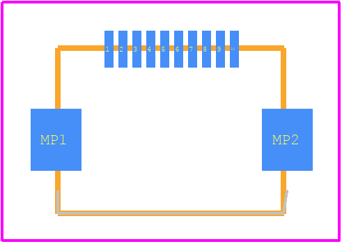 XF3M-1015-1B - OMRON Electronics PCB footprint - Other - Other - XF3M-1015-1B-1