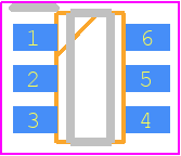 DMMT5401-7 - Diodes Incorporated PCB footprint - SOT23 (6-Pin) - SOT23 (6-Pin) - SOT-26-ren1