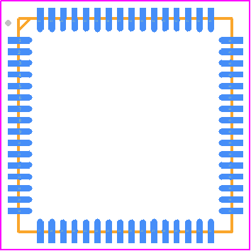 ATSAMG55J19B-MU - Microchip PCB footprint - Quad Flat No-Lead - Quad Flat No-Lead - 64-lead QFN