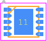 MIC4605-1YMT-T5 - Microchip PCB footprint - Small Outline No-lead - Small Outline No-lead - TDFN