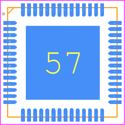 ADAS1000-4BCPZ - Analog Devices PCB footprint - Quad Flat No-Lead - Quad Flat No-Lead - [LFCSP_VQ] 9 mm × 9 mm Body, Very Thin Quad (CP-56-7)